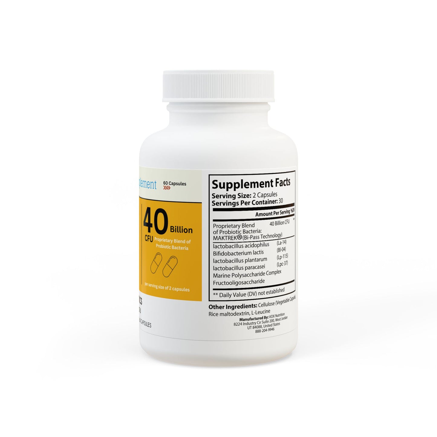 Probiotics Supplement (60 Capsules)