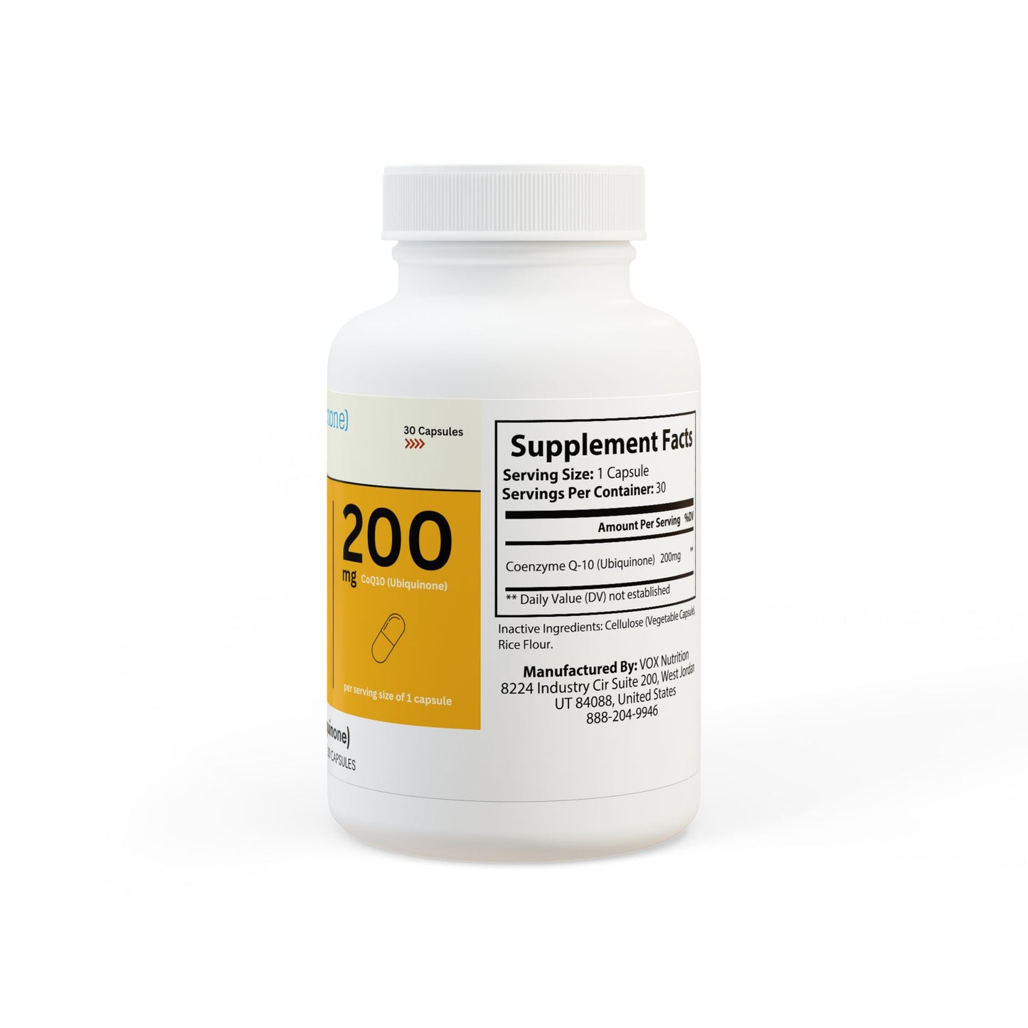 CoQ10 (Ubiquinone) Supplement (30 Capsules)