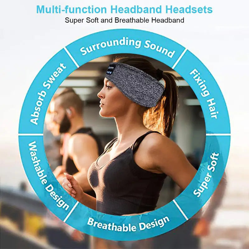 SLEEP HEADBAND WITH BUILT-IN WHITE NOISE | Block Distractions, Sleep Deeply