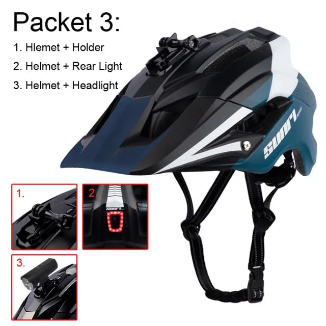RECHARGEABLE BICYCLE HELMET LIGHT | LED Safety Light for Cyclists