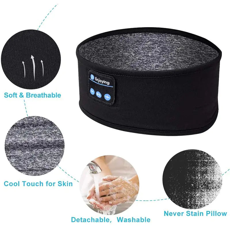SLEEP HEADBAND WITH BUILT-IN WHITE NOISE | Block Distractions, Sleep Deeply