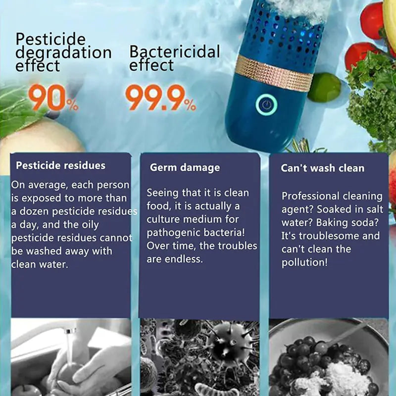 PORTABLE FRUIT & VEGETABLE STERILIZER | Clean & Fresh Produce Anywhere